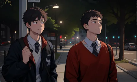 They are sad, somewhat distressed, two cute 18-year-old friends walk together 