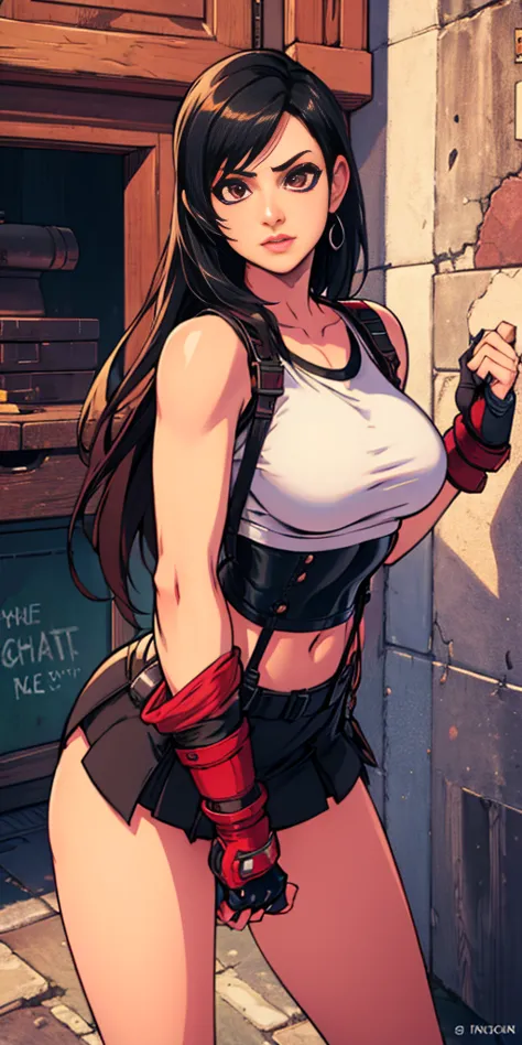  (tifa lockhart) facing the front, going, Coming in the direction of the camera, going para a câmera, facing the front going,
