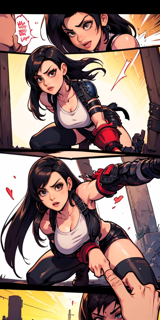  (tifa lockhart) facing the front, going, Coming in the direction of the camera, going para a câmera, facing the front going,