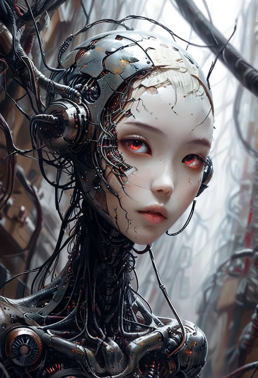 Made by an advanced civilization、With technology that humans cannot even imagine,、Like a humanoid machine、An organic body、It looks both beautiful and terrifying、It shines faintly like veins running.、Artificial Life Forms