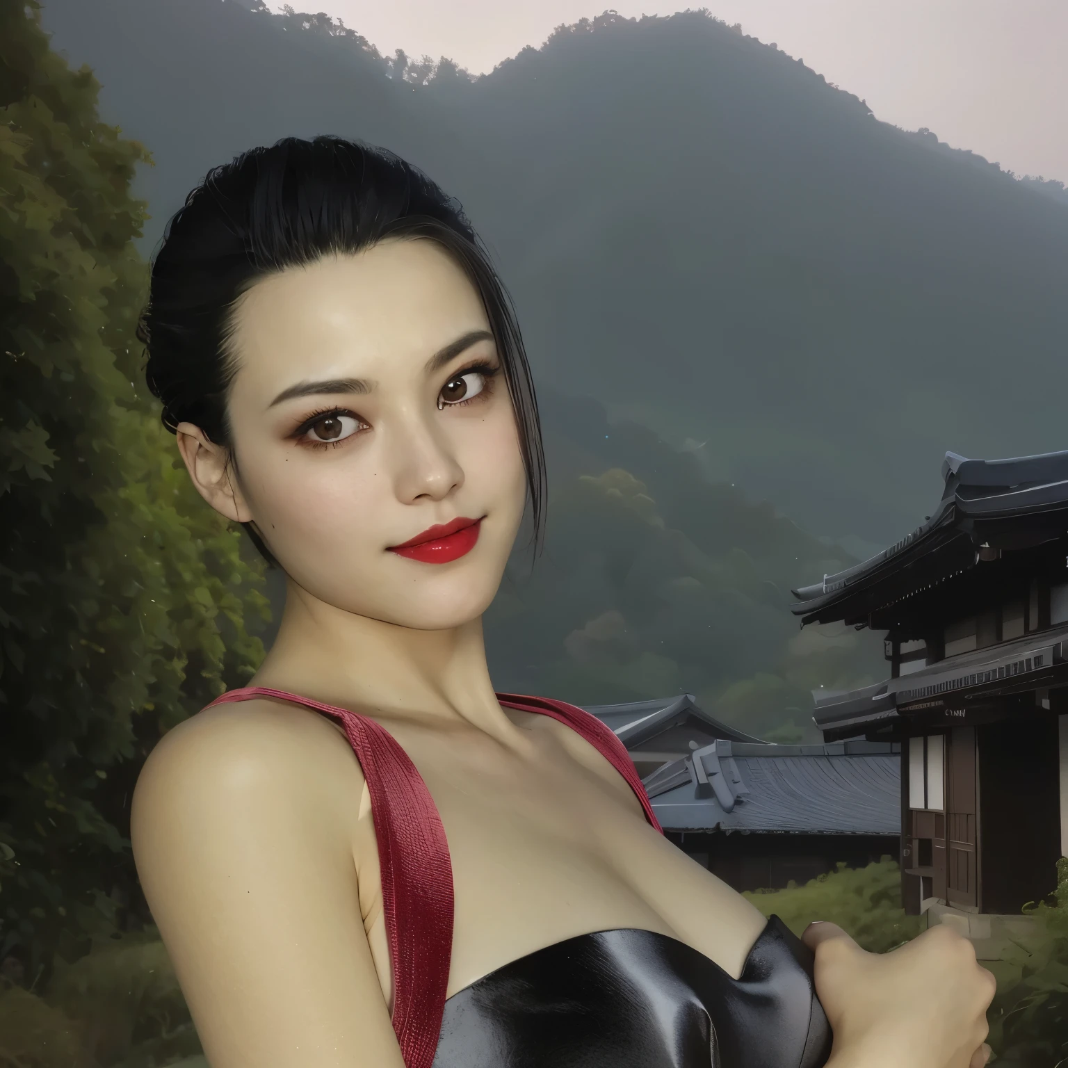 (Detailed CG、Unity、8k wallpaper)、(Very delicate and beautiful)、(masterpiece)、(Highest quality:1.2)、(Ultra-high resolution:1.3)、(Beautiful realistic Asian),Beautiful lighting、Perfect Lightning、Realistic Shadows、Fine skin、Very detailed、Detailed face and eyes、Realistic eyes、Sharp pupils、Huge , In the classroom、School、sunset、Beautiful Face、Blurred Background、(Japanese women)、Glowing Skin、Side Up、Beautiful black hair、Blunt bangs、Japan High School Sailor Uniform、Pleated mini skirt、A kind smile, ((Tabletop, Highest quality)), (Glowing Skin), Cinema Lighting, Physically Based Rendering, Award-winning, Very detailedな肌, Very detailedな顔, Beautiful eyes in every detail, Carl Zeiss 85mm f/1.4, (Cowgirl:1.3), (cumin , Chest and thighs), she&#39;Very cute 16 years old , (Brown Hair, Straight Long Hair, Open your eyes, Round face), Big cleavage, (Sailor blouse, I pulled up my pleated skirt myself:1.3), Watching from afar, (Spread your legs, Focus on the thighs),art、