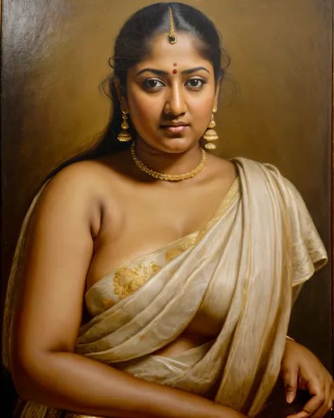 looks like nayanthara, exotic indian art, inspired by oviyar maruthi style painting, inspired by mohanan manimala, full figured ...