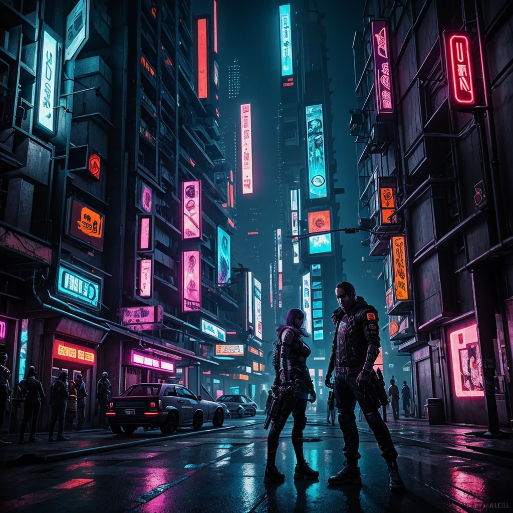 Une œuvre d'art numérique cyberpunk amusante et conceptuelle mettant en scène un joueur&#39;s username. "DISHES91". dans le centre, crâne saisissant avec un masque à gaz bleu néon, ses yeux brillants, dégageant une intensité. Une fumée bleu électrique enveloppe le crâne, créant un effet fascinant, tandis que des traces d'énergie ajoutent du piquant, Ambiance futuriste. Against the background of obscurité, Paysage urbain dystopique, illuminé par des néons et de la publicité holographique, l'image incarne l'essence d'un joueur post-apocalyptique, intégration transparente des technologies, obscurité, et style., art conceptuel