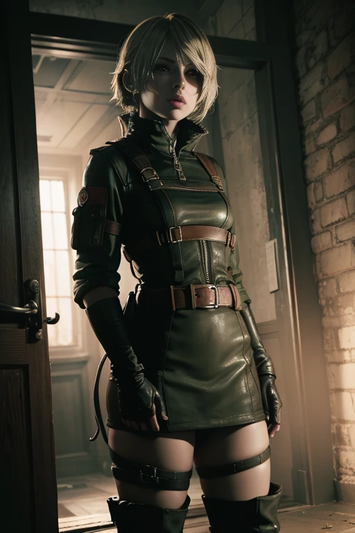 Ashley dressed as Leon from Resident Evil 4