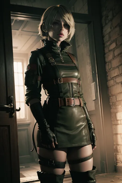 ashley dressed as leon from resident evil 4