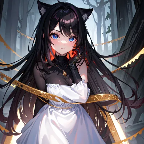 1boy, ((male)), 8k, best quality, good quality, masterpiece, (stunning black long hair:1.2), heterochromia, (dark blue right eye...