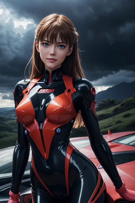 Evangelion,Asuka Langley,blue eyes,Plug Suit,Bodysuits,Interface Headset,赤いBodysuits,Ultra HD,super high quality,masterpiece,Dig...