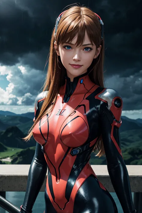 Evangelion,Asuka Langley,blue eyes,Plug Suit,Bodysuits,Interface Headset,赤いBodysuits,Ultra HD,super high quality,masterpiece,Dig...