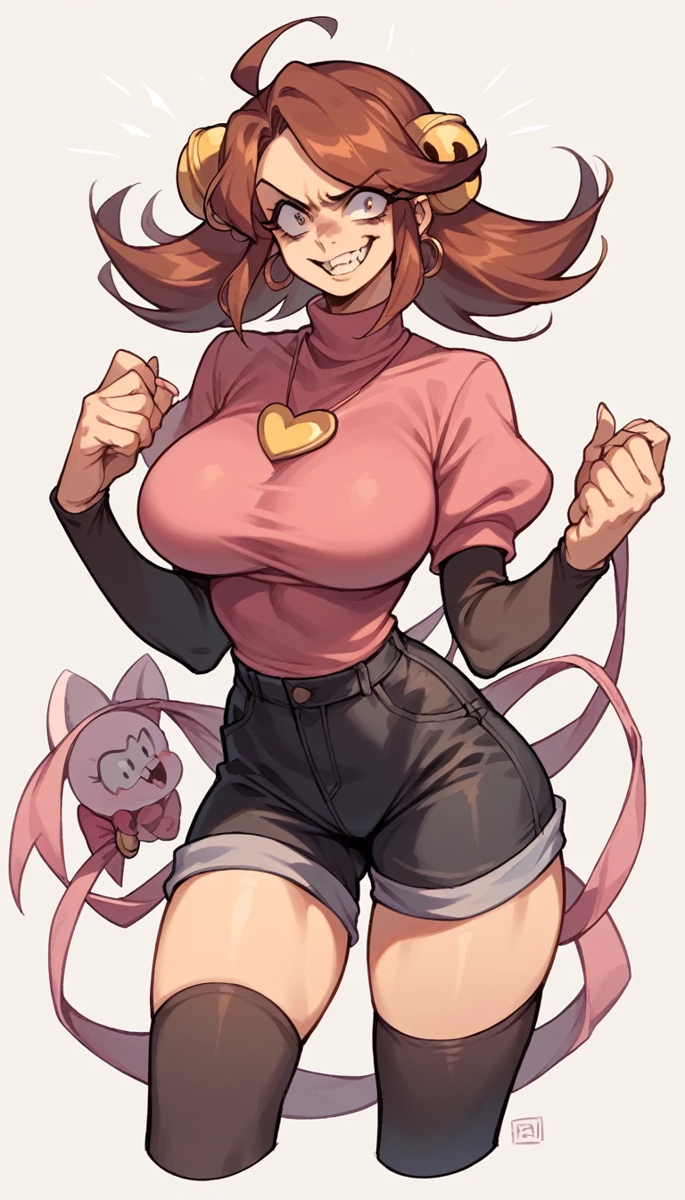 Mad Mew Mew | Undertale very big breasts sexy breasts very big tits wearing only tight black shorts 