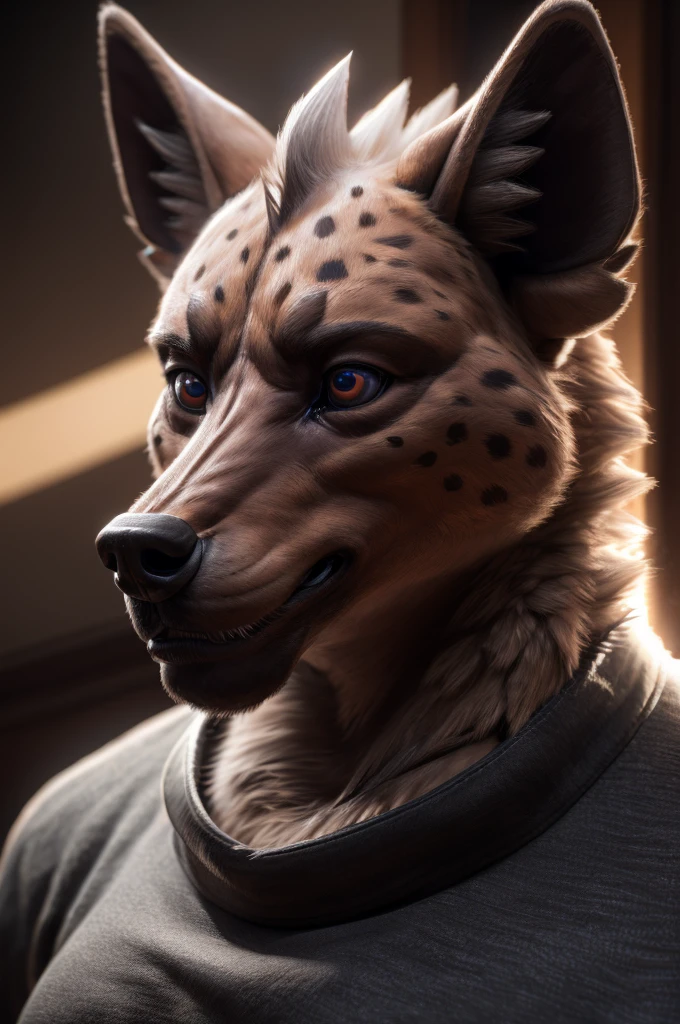 hyena man, bust shot, extremely detailed face, beautiful detailed eyes, beautiful detailed lips, extremely detailed eyes and face, shy blush, massive hyper cock coming in from off screen close to his face, erupting cum all over face, photorealistic, 8k, highly detailed, intricate details, cinematic lighting, dramatic lighting, dramatic shadows, hyper realistic, masterpiece, (best quality,4k,8k,highres,masterpiece:1.2),ultra-detailed,(realistic,photorealistic,photo-realistic:1.37)