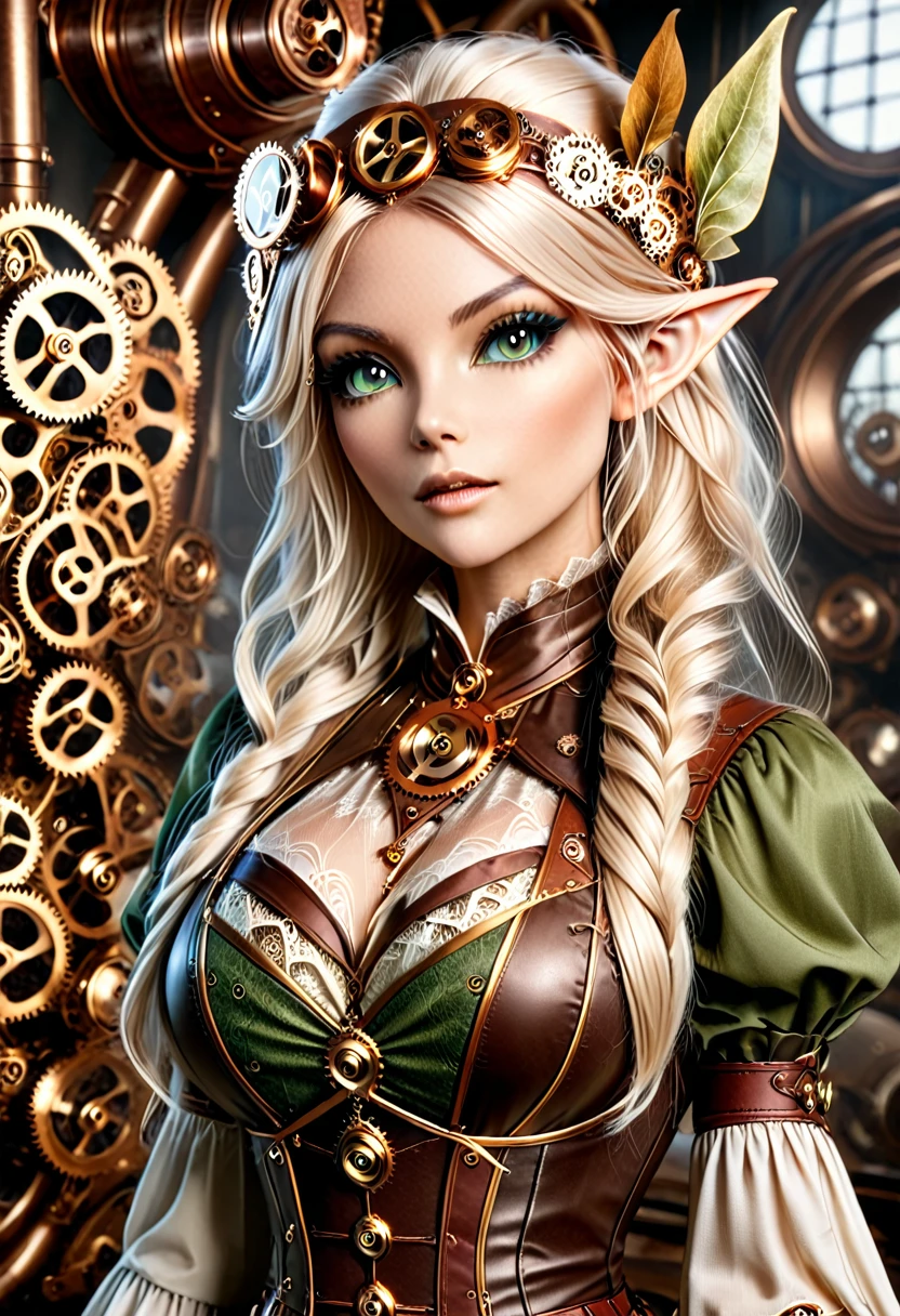 Steampunk elven princess.Steampunk elven princess.