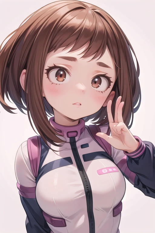 Ochako uraraka con trajes random, ((Pecho muy grandes)) Surrealism, 8k, super detail, anatomically correct, accurate, UHD, masterpiece, textured skin, super detail, high details, high quality, best quality, highres, con una espada en la mano 