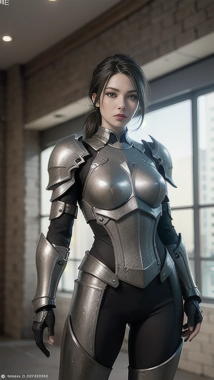 ((unreal engine 5)), realistic representation, Great, Full armor, knight&#39;s cloak, rudder, (hot yoga pants), looking to the camera, sexy posing walking down the street, beautiful face, make up, CGImix, (photorealism:1.2), Ultra-realistic UHD face, (Huge fake tits:1.4), (giant breasts:1.1), (ABS Muscular), (big butt), (Wide hips), (thick thighs), thin waist, hourglass figure, Half body, ((shiny skin)), ((shiny skin)), realistic body, ((She is a sexy body)), ((clean skin)), photorealistic, bokeh, motion blur, Masterpiece, high resolution, 1080P, super detail, textured skin