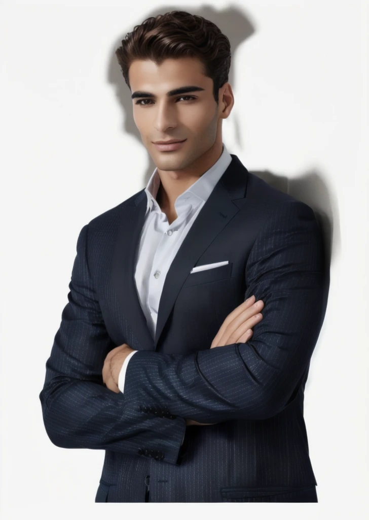 arafed man in a traje with his arms crossed, guapo y elegante, hombre guapo, Guapo y encantador, hombre atractivo, hombre encantador, hombre guapo, Un modelo bien mantenido., model, joven guapo, hermoso joven, Encantador y guapo, joven atractivo, traje ， cara perfecta, Modelos de moda de lujo, wearing business traje