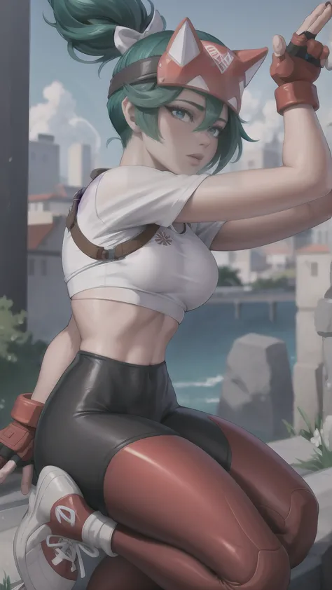 masterpiece:1.4, best quality
kirkiko, side angle, life, croptop, yoga pants