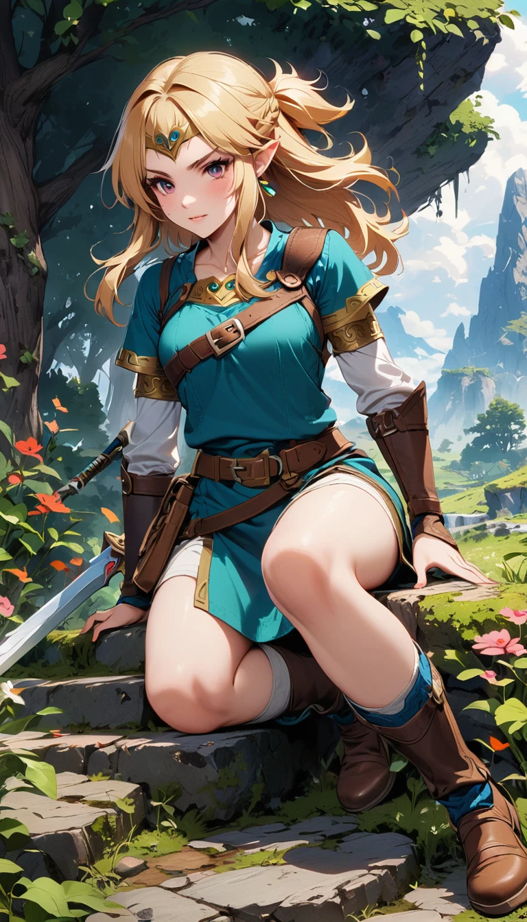 Zelda female warrior，The Legend of Zelda，Zelda Games，