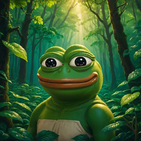 a father and son pepe the frog, highly detailed, 3d render, digital illustration, vibrant colors, dynamic lighting, photorealist...