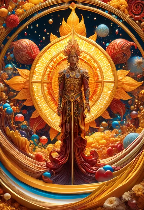 a male human figure who personifying the tarot of the sun,  he is the wealthy one, the one who give richness to all the living b...