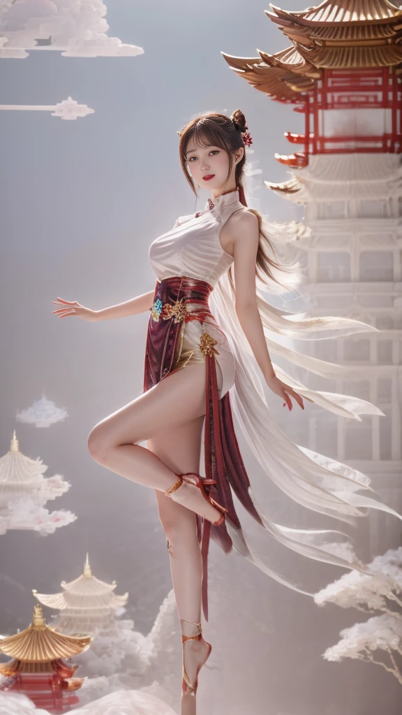 1 girl,，pagoda，cloud，wet，，Mature，Plum Botham，Big breasts and thin waist，Dragon Method， Solitary，Open your legs，（The eyes are beautifully and meticulously depicted），（Extremely detailed，masterpiece，）Facing the camera，high resolution，Extremely detailed），Smile，Exposing breasts，Exposing genitals， Convex，Legs open，性感Convex显，Camel toe，color，frowned upon，front，Correct anatomy，Delicate face, Exquisite eyes，温暖的Smile，thick lips，Lengthen the eyes，Charming eyes，（The eyes are beautifully and meticulously depicted），Snow-white skin，Mature，Red lips（Very refined），Extremely detailed，masterpiece，））laugh out loud，open mouth，barefoot，No shoes），（Very detailed CG unity 8 thousand wallpaper），best quality，Light，Detailed background，美丽Exquisite eyes，smart student，black eyes，Snow-white skin，Red lips（Very refined），（The eyes are beautifully and meticulously depicted），Extremely detailed，masterpiece，））Facing the camera，high resolution，Extremely detailed）