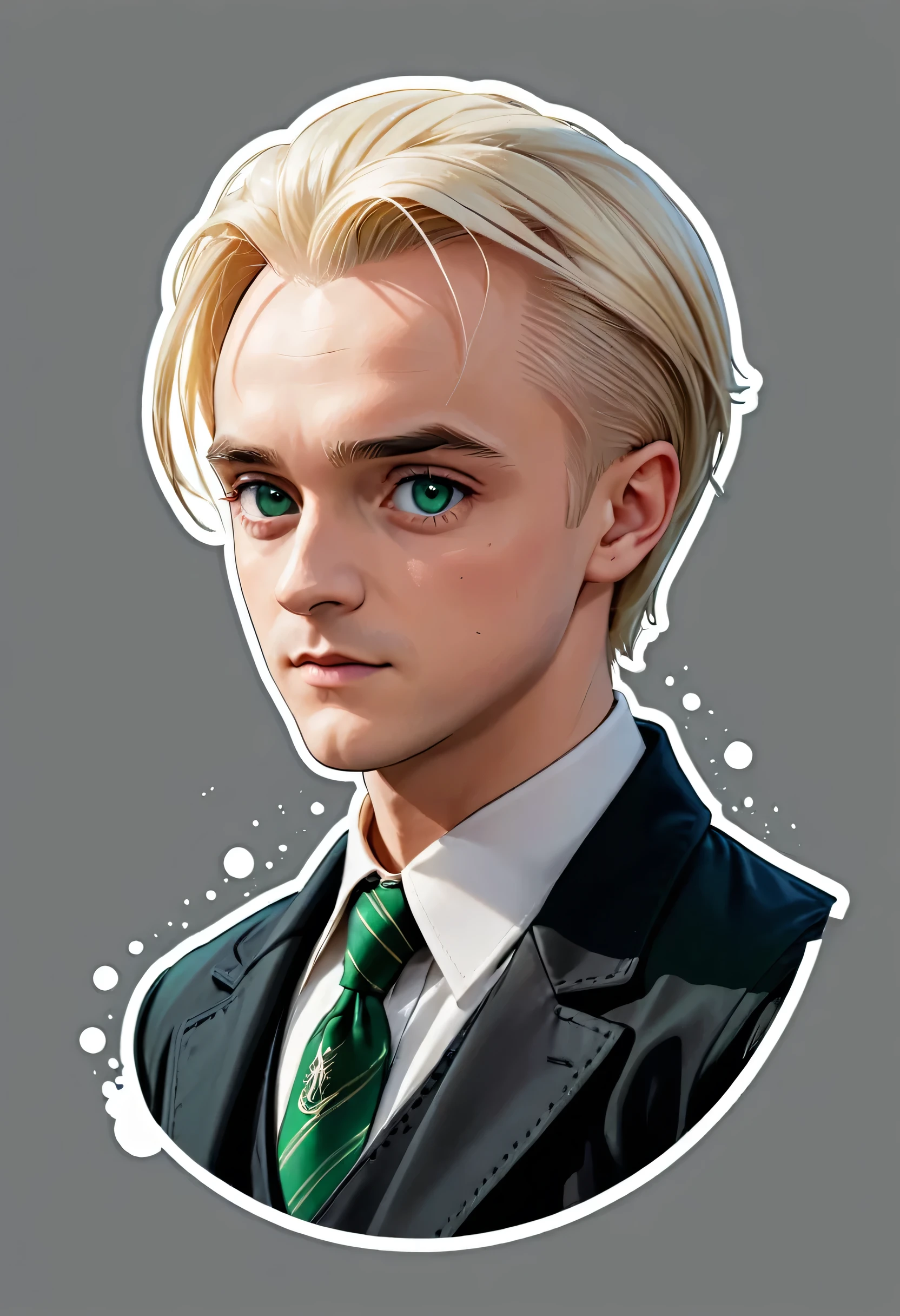 Simple and professional stickers, Draco Malfoy, logos and preferably on a transparent background.