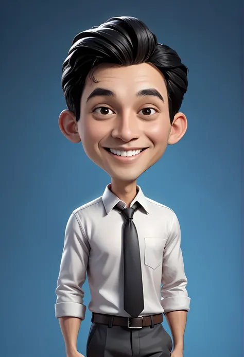 cartoon man in a shirt and tie posing for a photo, cartoon character, cartoon digital painting, cartoon portrait, cartoon digita...