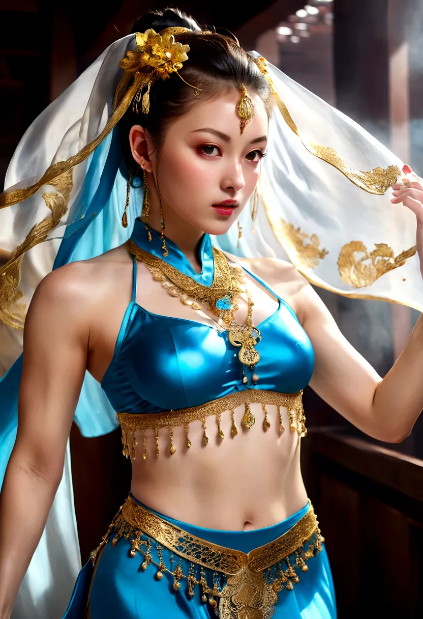 chun li belly dance veils