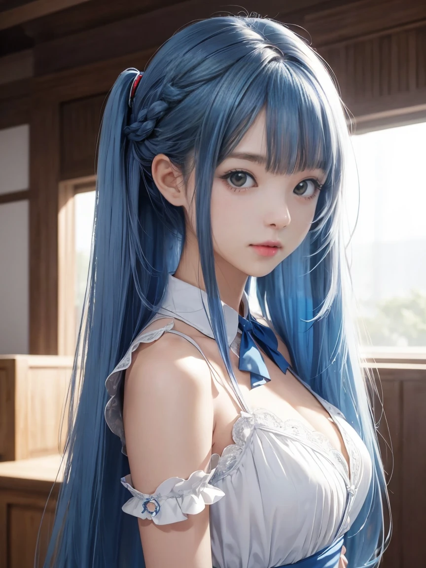 close up of a woman cabelo azulの posing for a picture, garotas de anime da vida real, Cosplay de garota de anime, 美しいcabelo azulの少女, bela menina cabelo azulの, cosplay de anime, cabelo liso azul celeste, 流れるようなcabelo azul, cabelo azulの, girl cabelo azulの, cabelo longo azul, long 流れるようなcabelo azul, cabelo liso azul celeste, 美しいアニメスタイル cabelo azulと白いシャツを持つ人の接写, garotas de anime da vida real, cabelo azul duas tranças longas, trançasstyle, duas longas tranças azuis, duas tranças azuis, Penteado de cauda dupla, longos cabelos trançados azuis, estilo anime, inspirado em animes, 美しいcabelo azulの少女, カラフルなtranças, tranças,figura esbelta, Busto pequeno, Modelo de menina magra,,(Bela atenção aos detalhes:1.1),inexpressivo,Palácio,cabelo azul,Cabelo desgrenhado,franja longa,Cabelo entre os olhos,(Vestido cinza branco:1.1),Fita preta,gravata borboleta branca,abdômen,testa grande,rosto em branco,bela menina,, tronco, olhos brilhantes,absurdo, Fotos RAW, Linda garota croata de 17 anos, Uma garota,(pele altamente detalhada),curvilíneo,top de alça espaguete,,detalhes finos,CG altamente detalhado,textura detalhada,Expressão Facial Realista,obra de arte,presença,Dinâmico,Audacioso),cabelo bob,(Cabelo muito fino),(cabelo super macio),(Cabelo Super Liso:1.5),流したfranja longa,Cabelo âmbar acobreado muito claro,Cabelo em um olho,vestido,(Bela atenção aos detalhes:1.6), Rosto altamente detalhado, iluminação perfeita, CG altamente detalhado, (mãos perfeitas, anatomia perfeita)cecília&#39;penteado、Representa a pureza do Santo Branco e a força do Sacerdote Negro.。Você pode optar por incorporar uma ou ambas as cores de cabelo.、O penteado é sofisticado、Dê-lhe uma sensação de santidade e profundidade.。