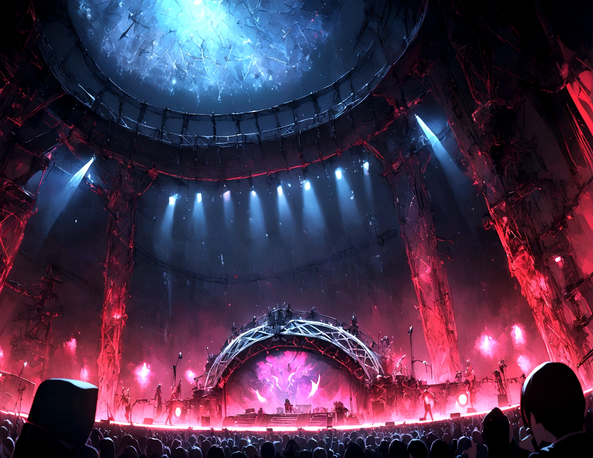 heavy metal concert stage