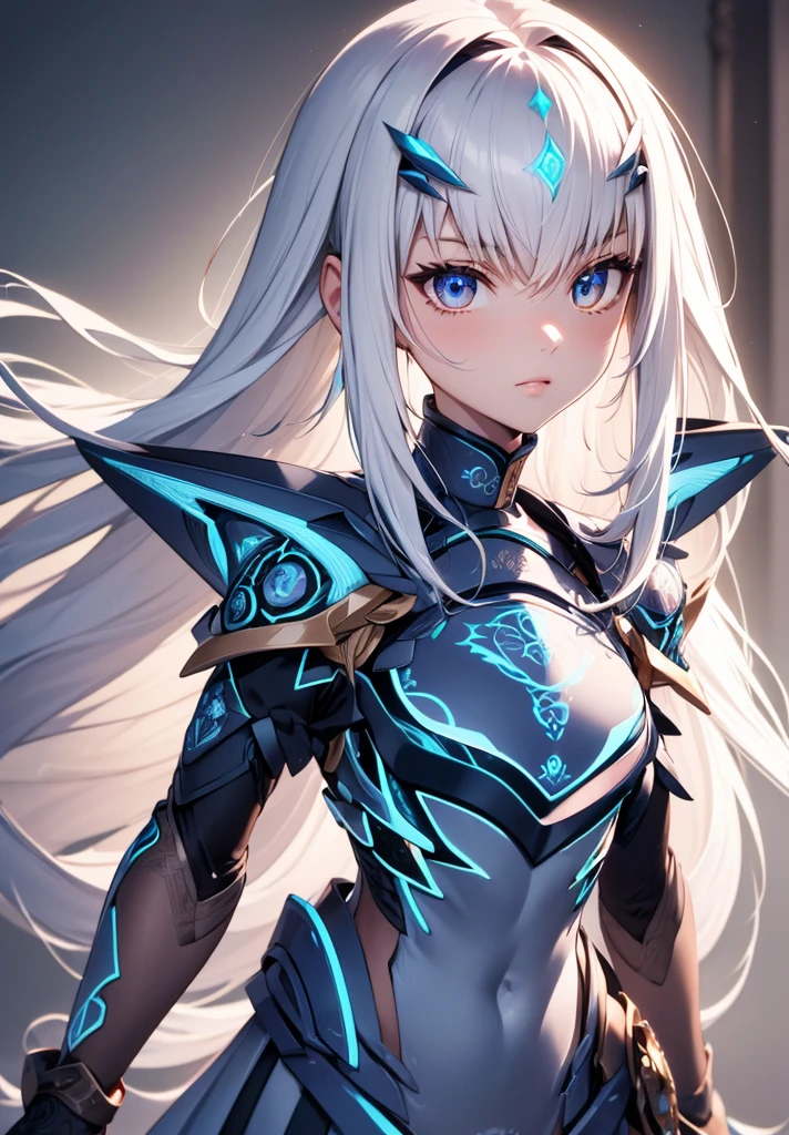 Melusina, Melusina, (Brown eyes:1.5), long hair, White hair, side locks, (small chest:1.2),
Armor BREAK, dress blindado, dress negro, gloves negros, blue armor, dress azul, peto, dress, sashes, gloves, mask, shoulder pads, dress corto, shoulder armor,
REST looking at the viewer,
REST outdoors,
BREAK (Masterpiece:1.2), Best Quality, high resolution, unity 8k wallpaper, (illustration:0.8), (Beautiful detailed eyes:1.6), extremely detailed face, perfect lighting, Extremely detailed CG, (perfect hands, perfect anatomy),