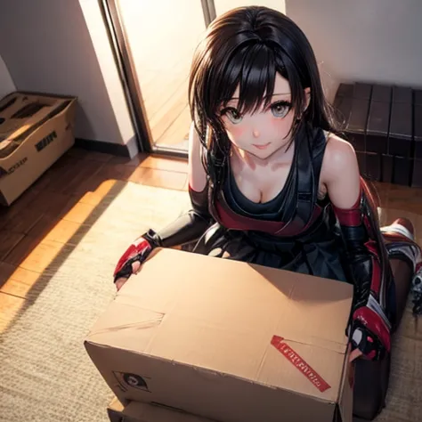 Sitting on the delivery table