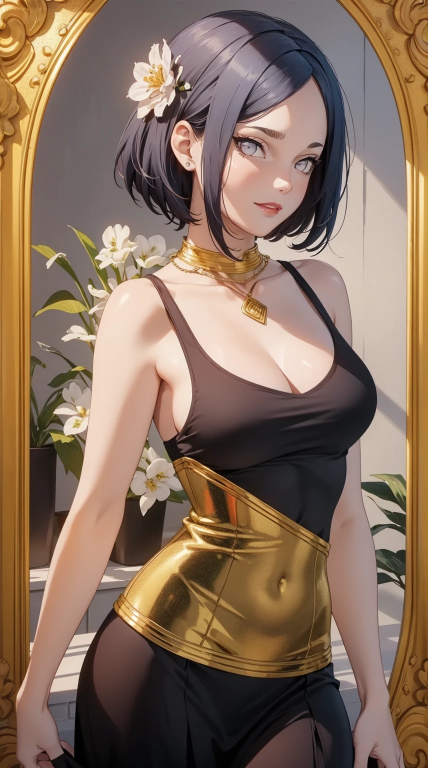 4 girls，Off-the-shoulder attire，multipel Girls，Picture quality、posh，Short hair details，sidefellatio，ssmile，，Best Bust 100 Tank Tops、high high quality、visual art、Background and current situation