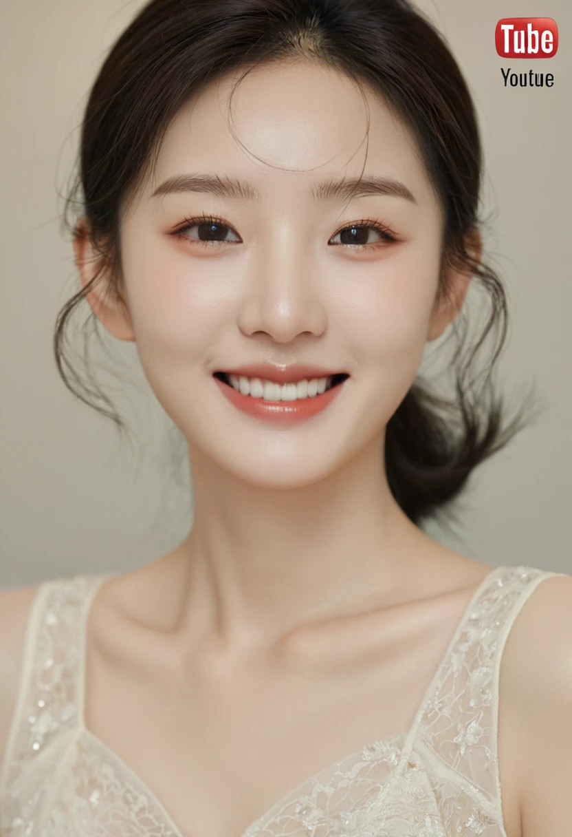 Korean woman, (masterpiece, Beautiful people, A tainted smile), Virtual YouTube, Delicate skin texture