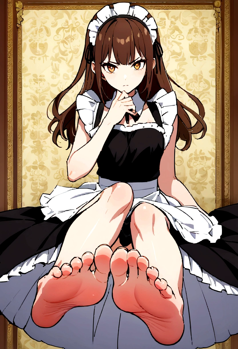 Sexy feet of an anime maid, 