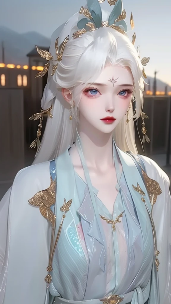 A man，a boy，((best quality, 8k, masterpiece:1.3)), Key Points: 1.2, Perfect body beauty: 1.4, , Highly detailed face and skin texture, , Double eyelids, Skin Whitening, Long hair, (Residence: 1.3), White hair smile, High Ponytail Hairstyle, , Gu Weiss, Gurwitz-style artwork, , author：Yang Jie, Epic and beautiful character art, Stunning character art, author：Fan Qi, by Wuzhun Shifan, pixiv art station Street Gu Weiss, , Strong sense of detail and layering, rich and Farbeful, Has a unique texture, rich and rich and Farbeful, Farbe, vivid, Design Art, 16K, Very detailed, {{illustration}}, {Extremely refined}, {Exquisite surface treatment}, Very detailed, Delicate and shining eyes, {{light}}, Extreme light effects, model: Realism, CFG size: 12, Laura: Bright texture (1.35), high quality, masterpiece, Exquisite facial features, Delicate hair depiction, Detailed depiction of the eyes, masterpiece, best quality, Ray Tracing, Extremely detailed CG unified 8k wallpaper, masterpiece, best quality, 
