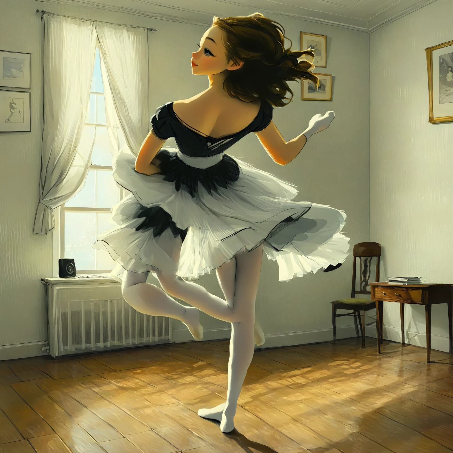 danseuse dans la chambre