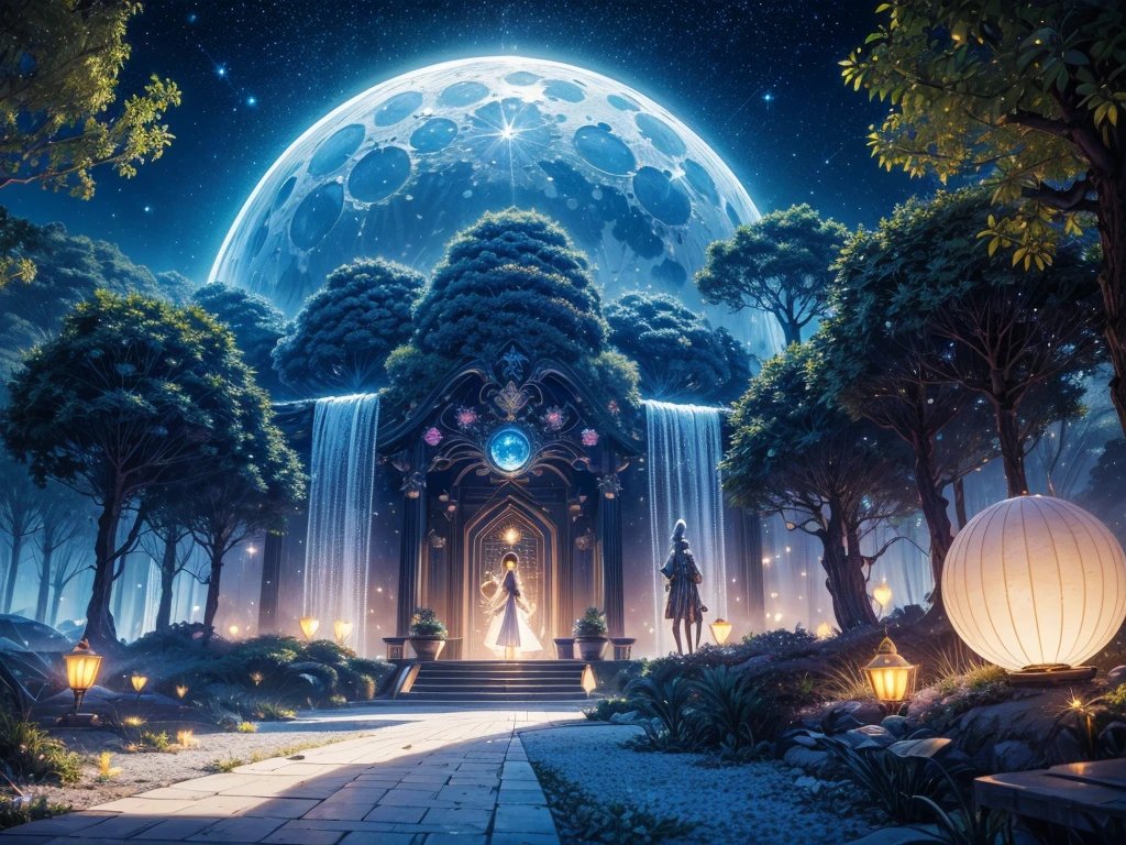 (best quality,4K,8K,high resolution,masterpiece:1.2),Extremely detailed,Practical,Outer Space,Alien Creatures,Alien Resort on the Moon,Clear sky,Huge transparent dome,Hovering spaceship,Long walkways lined with futuristic trees,Reflective surface,High-tech architecture,Water Garden,Complex buildings,There are multiple moons in the night sky,Illuminated by soft moonlight,Celestial Ornaments,Holographic Display,Cosmic music,Tourists wearing futuristic clothing,Sparkling Path,Exotic flora and fauna,Zero Gravity Zone,Milky Way Panorama,Galaxy Food,Interstellar Transport System,Colored light installation,Cosmic Cocktail,Alien language translation device,Relaxing spa treatments,Floating Hotel,Moonwalk Dance Floor,Lunar expedition,Twinkling Stars,Tidal force,Paradise,Mysterious lunar artifacts,Solar,Otherworldly sculptures,Peaceful atmosphere,Luxurious Lunar New Year ,Zero pollution environment,First-class beachfront,Exciting beach activities,Giant Moon Crystal,Lunar Rover Tour,Enchanting Moon Garden,Stunning lunar landscape,Interstellar communication equipment,Luminous Moonlight Resort.