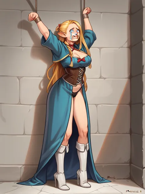 explicit content, (marcille full body image:1.5), reaching for top shelf, lifelike, high-resolution, full body, sexy marcille do...