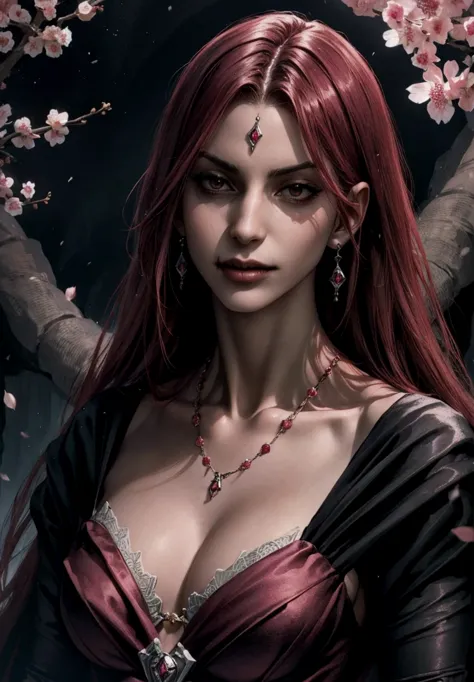 vampire_caballero woman, alone, portrait,, (majestic, awesome, exquisite:1.3), sakura haruno