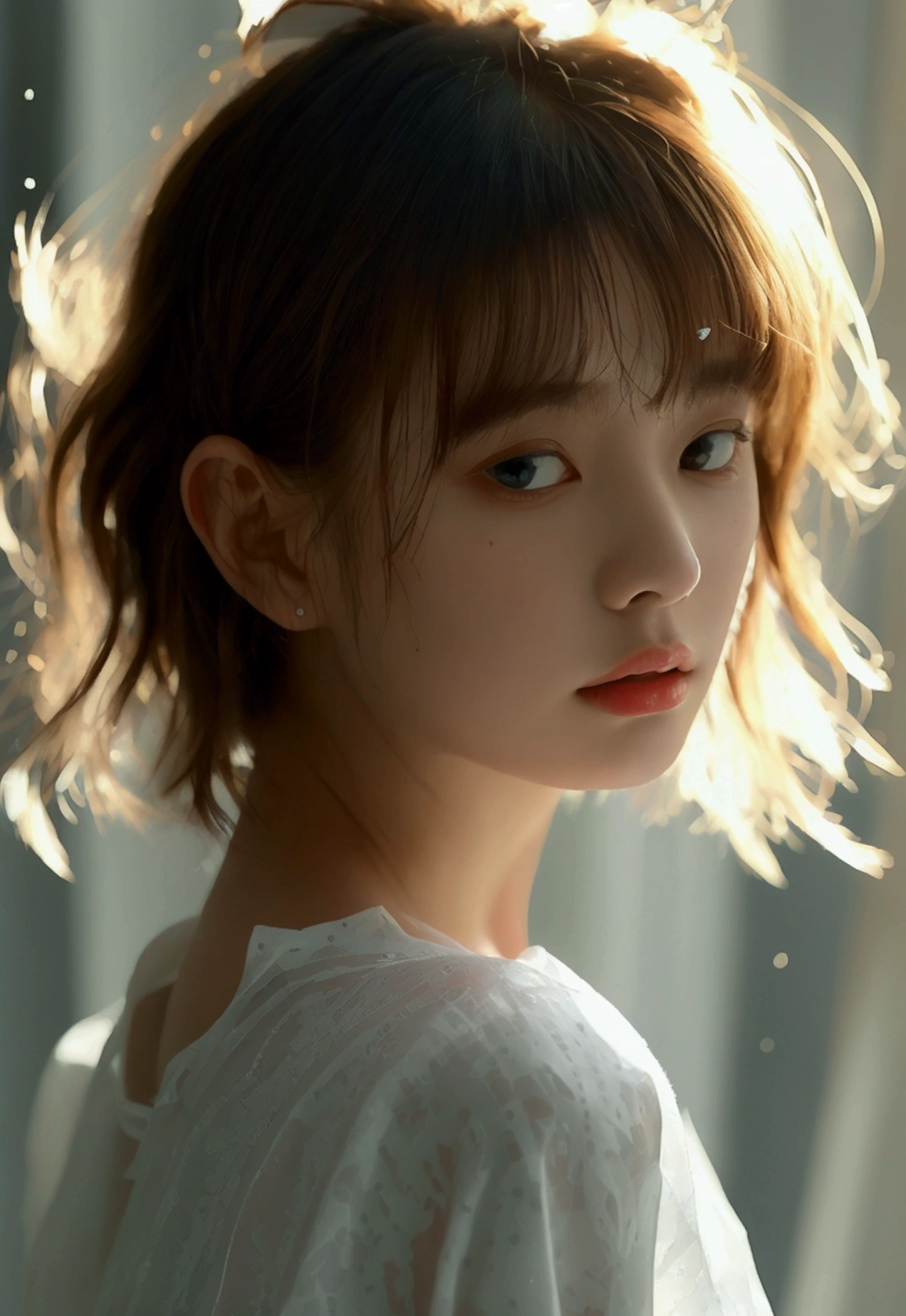 white shirt,1girl,best quality,masterpiece,illustration,an extremely delicate and beautiful,CG,unity,8k wallpaper,Amazing,finely detail,masterpiece,official art,extremely detailed CG unity 8k wallpaper,incredibly absurdres,huge filesize,ultra-detailed,highres,extremely detailed,beautiful detailed girl,light particles,realistic,x-ray,soft light,full frontal,
