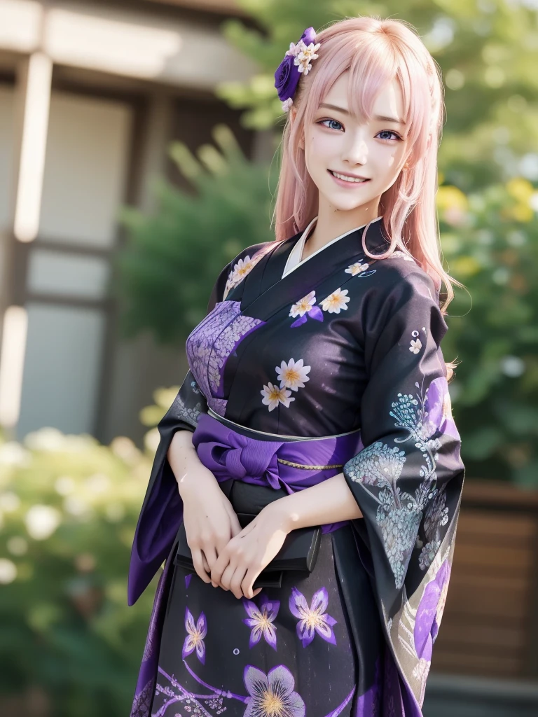 lacusclyne, lacus clyne, (purple eyes:1.1), hair ornament, long hair, wave hair ornament, (light pink hair), (Encouraging smile:1.3),
BREAK See-through, (blackand purple intricate floral printed hakama:1.5),
BREAK ((Golden hair ornament)),
BREAK 1girl, 20 years old, (Massive Breasts:1.2), Lean Body, (big hips:1.2),
BREAK looking at viewer,
BREAK outdoor, (in the sea:1.5), 
BREAK sunset, (Wet:1.25), (wet hair:1.2), (wet skin:1.2),
BREAK (Highest quality、4K、8K, 16K, masterpiece:1.37), Ultra detailed face, Detailed lips, Detailed eyes, double eyelid, 
BREAK (Seductive pose:1.75), (dynamic pose:1.3), dynamic angle, BREAK, 