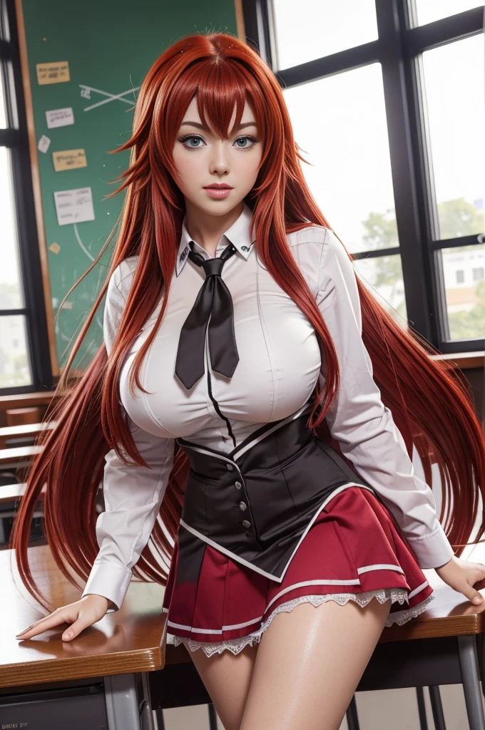 
(best quality, masterpiece, highest detailed), (photorealistic:1.2), raw photo, (rias gremory),sexy, big breasts, in classroom,mini skirt, unbottoned shirt, (vibrant color), (intricate details), (dynamic angle)