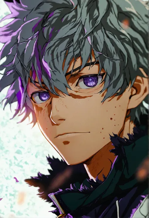 Male character belonging to the my Hero Academia universe with gray hair  and eye - SeaArt AI