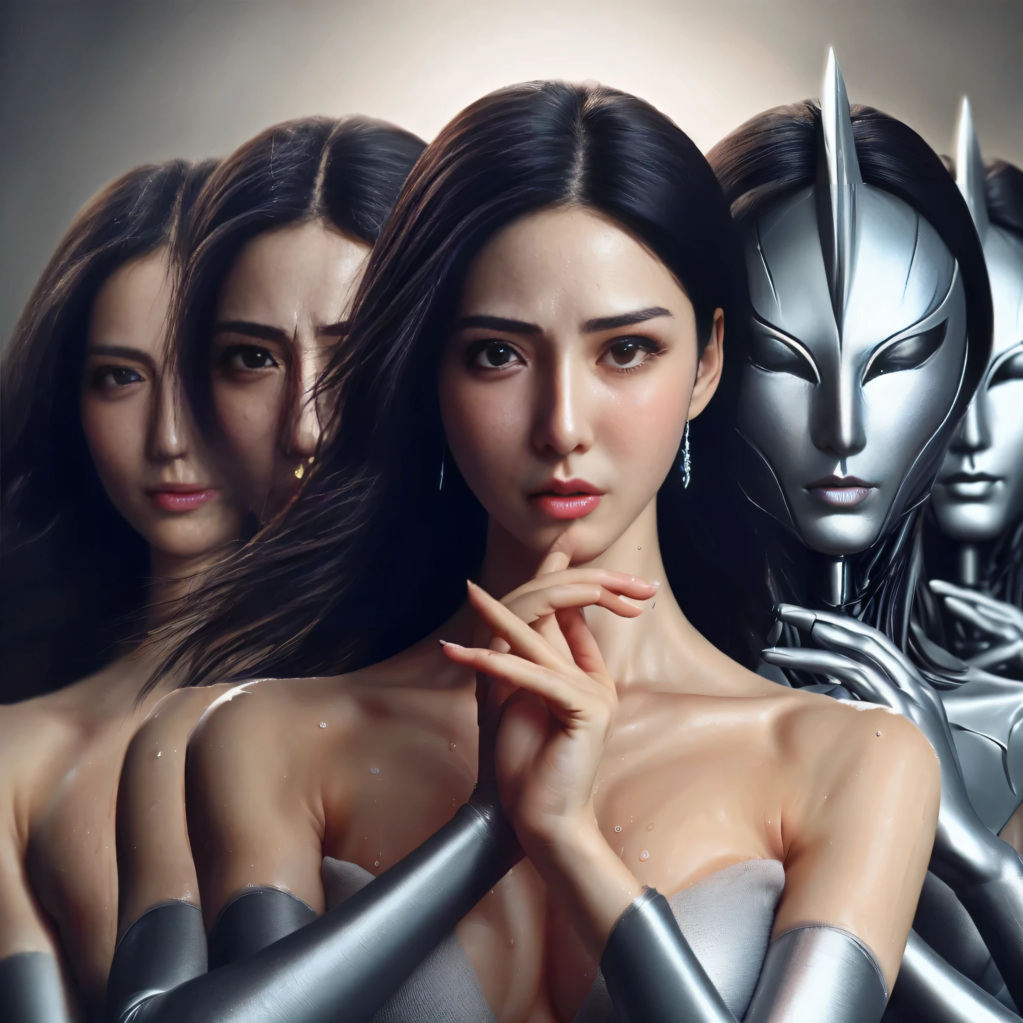 ウルトラHD、最高品質、現実的、現実的 beauty、輝く肌、現実的 beauty、輝く肌、透け乳首、乳首の表現、女性器の表現、汗をかいた肌、高品質、汗で濡れた皮膚、筋肉の表現、美しい筋肉の表現、超高品質、透明性