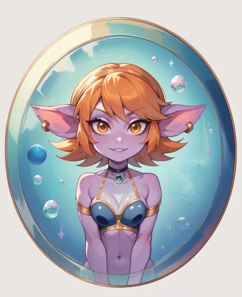 Glass cat
Create an image depicting  the portrait f a beautiful woman tristana feiticeira + Nami sexy vestido em V  front  of a ...