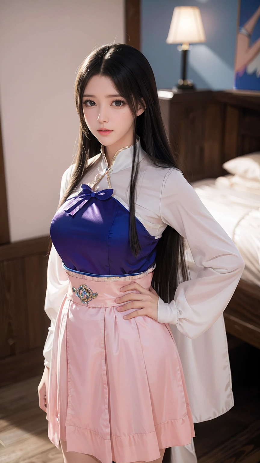 Anime girl posing for a photo., beautiful anime high school girl, a hyperrealist , hyperrealist , cute anime waifu with a nice dress, anime girl in real life, realist , seductive anime girl, as an cartoon character, attractive anime girl, uniform jk, beautiful anime girl, realist anime 3 d style, cartoon character