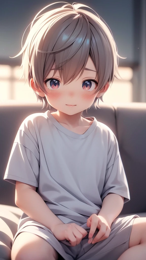 anime boy sitting on a couch with a teddy bear and a teddy bear, cute anime, cute anime girl, anime boy, kawaii realistic portrait, anime visual of a cute girl, realistic anime 3 d style, anime. soft lighting, anime style. 8k, cute character, young anime girl, smooth anime cg art, anime styled 3d, anime character