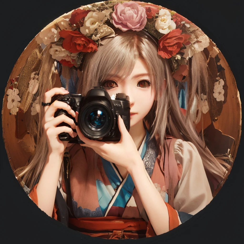 カメラでphotographを撮っている女性のアラフィフ画像, Anime Style mixed with fujifilm, everyone, artwork in the style of Gwaiz, digital art on Pixiv, Gwaiz, Pixiv style, photograph], Pixiv, Pixiv 3dcg, Digital SLR Fantasy, Pixiv contest winner, at Pixiv, Anime Style. 8K