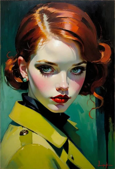 Malcolm Liepke&#39;s painting depicts a sexy illustration of an elegant samurai, The Beauty of Riot Games Concept Art, weird, Mo...
