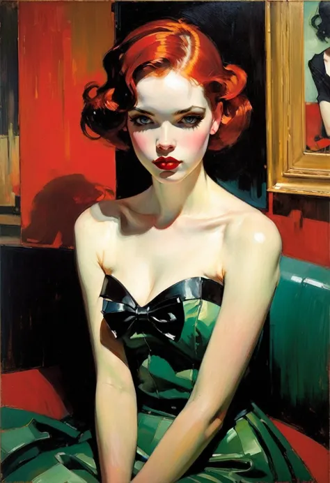 Malcolm Liepke&#39;s painting depicts a sexy illustration of an elegant samurai, The Beauty of Riot Games Concept Art, weird, Mo...
