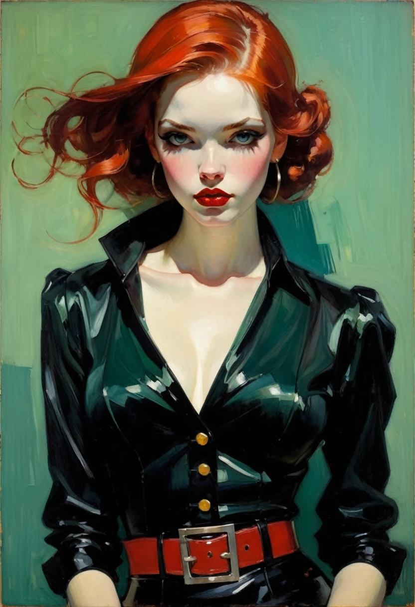 Malcolm Liepke&#39;s painting depicts a sexy illustration of an elegant samurai, The Beauty of Riot Games Concept Art, weird, Model wearing flowing, Heavy oil painting, Very soft colors, Energetic, Very detailed, , The oil is flax, High contrast, dramatic, refined, Tonal, Close-up of a man，His face was covered in blood，Red eyes, with Glittering red eyes, with Red glowing eyes, Red glowing eyes, Portrait of a demon half-human half-beast, Red Eye睛发光, Glittering red eyes, Zombies, Scary expression, Zombies的肖像, Red Eye睛, Zombies与白色的眼睛, Zombies, Red Eye睛, Red Eye